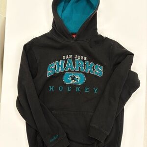Reebok Black and Teal San Jose Sharks Hoodie